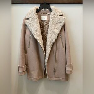Aritzia Wilfred Free Waterhouse Moto Shearling Jacket